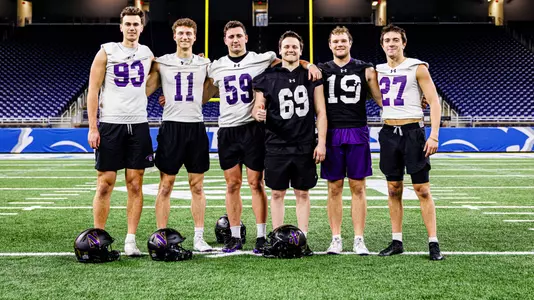 December 25, 2025, Detroit, MI: Northwestern Football practices at Ford Field in Detroit, MI on Thursday, December 25, 2025. (Photo by Griffin Quinn/Northwestern Athletics)