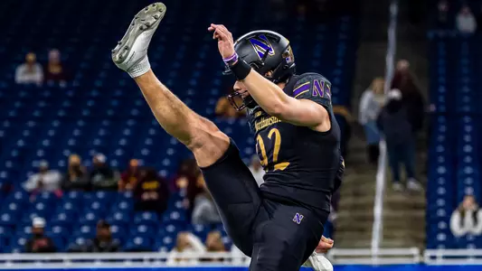 December 26, 2025, Detroit, MI: A game between Northwestern Football and Central Michigan during the Game Above Sports Bowl at Ford Field in Detroit, MI on Friday, December 26, 2025. (Photo by Kailey Zagst/Northwestern Athletics)