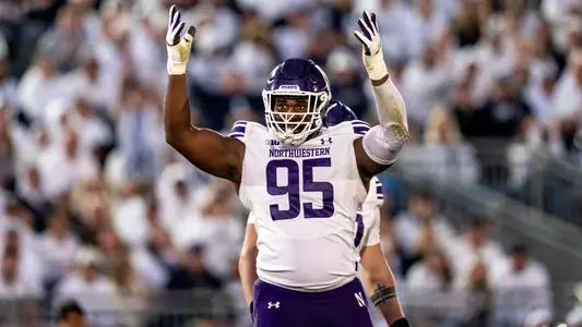 October 11, 2025, State College, PA: A game between Northwestern Football and Penn State at Beaver Stadium in State College, PA on Saturday, October 11, 2025. (Photo by Ryan Kuttler/Northwestern Athletics)