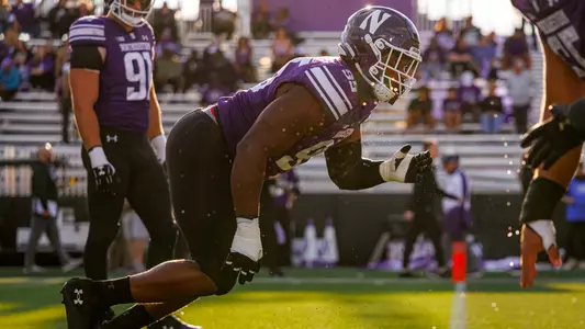 September 5, 2025, Evanston, IL: A game between Northwestern Football and Western Illinois at Northwestern Medicine Field at Martin Stadium in Evanston, IL on Friday, September 5, 2025. (Photo by Griffin Quinn/Northwestern Athletics)