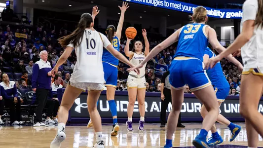January 25, 2026, Evanston, IL: A game between Northwestern Women’s Basketball and UCLA at Welsh-Ryan Arena in Evanston, IL on Sunday, January 25, 2026. (Photo by Ryan Kuttler/Northwestern Athletics)
