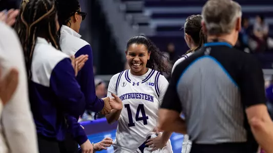 March 1, 2026, Evanston, IL: A game between Northwestern Women’s Basketball and Purdue at Welsh-Ryan Arena in Evanston, IL on Sunday, March 1, 2026. (Photo by Ryan Kuttler/Northwestern Athletics)