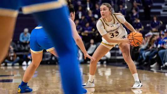 January 25, 2026, Evanston, IL: A game between Northwestern Women’s Basketball and UCLA at Welsh-Ryan Arena in Evanston, IL on Sunday, January 25, 2026. (Photo by Ryan Kuttler/Northwestern Athletics)