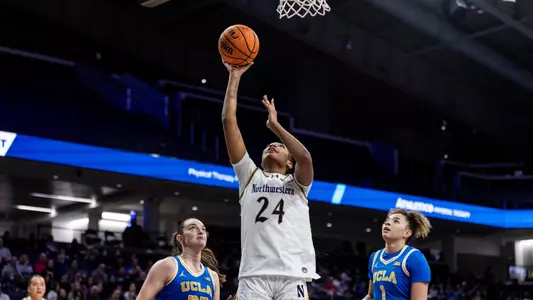 January 25, 2026, Evanston, IL: A game between Northwestern Women’s Basketball and UCLA at Welsh-Ryan Arena in Evanston, IL on Sunday, January 25, 2026. (Photo by Ryan Kuttler/Northwestern Athletics)
