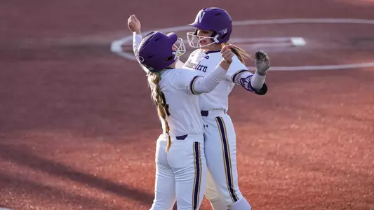 abby harvey and teagan mccue chest bump