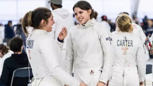 January 31, 2026, Evanston, IL: Northwestern Fencing competes in the Schiller Duals at Ryan Fieldhouse in Evanston, IL on Saturday, January 31, 2026. (Photo by Colleen Charcut/Northwestern Athletics)