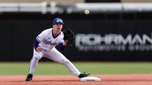 April 3, 2026, Evanston, IL: A game between Northwestern Baseball and Michigan State at Rocky and Berenice Miller Park in Evanston, IL on Friday, April 3, 2026. (Photo by Ryan Kuttler/Northwestern Athletics)