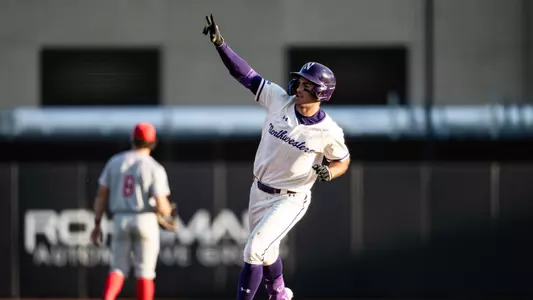 April 21, 2026, Evanston, IL: A game between Northwestern Baseball and Bradley at Rocky and Berenice Miller Park in Evanston, IL on Tuesday, April 21, 2026. (Photo by Ryan Kuttler/Northwestern Athletics)