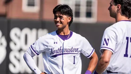 April 22, 2026, Evanston, IL: A game between Northwestern Baseball and St Thomas at Rocky and Berenice Miller Park in Evanston, IL on Wednesday, April 22, 2026. (Photo by Luke Meinhardt/Northwestern Athletics)
