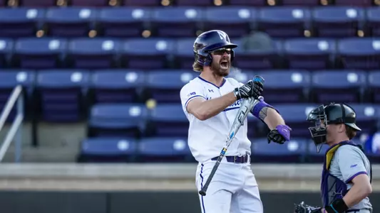 April 22, 2026, Evanston, IL: A game between Northwestern Baseball and St Thomas at Rocky and Berenice Miller Park in Evanston, IL on Wednesday, April 22, 2026. (Photo by Ryan Kuttler/Northwestern Athletics)