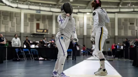 March 19, 2026, South Bend, IN: Northwestern Fencing competes in the 2025 NCAA Fencing Championships at Castellan Family Fencing Center in South Bend, IN on Thursday, March 19, 2026. (Photo by Ryan Kuttler/Northwestern Athletics)