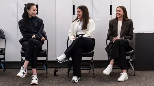 March 31, 2026, Evanston, IL: Northwestern Women’s Basketball Head Coach takes a tour of Welsh-Ryan Arena on her first day in Evanston, IL on Tuesday, March 31, 2026. (Photo by Ryan Kuttler/Northwestern Athletics)
