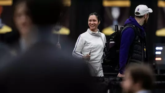 March 19, 2026, South Bend, IN: Northwestern Fencing competes in the 2025 NCAA Fencing Championships at Castellan Family Fencing Center in South Bend, IN on Thursday, March 19, 2026. (Photo by Ryan Kuttler/Northwestern Athletics)
