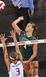Volleyball Falls to Tourney Host Image