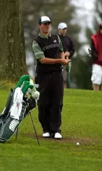 Men's Golf in Fourth Place at MAC Championships With One Round to Play Image