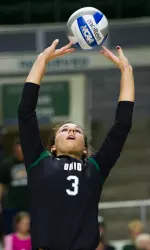 @Ohio_Volleyball Wrangles Western Michigan Image