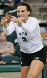 @Ohio_Volleyball Comes Out On Top In Round One Of 'Battle of the Bricks' Image