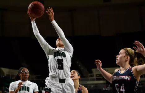@OhioWBasketball Remains Undefeated; Downs IUPUI 71-65 in Thriller Image