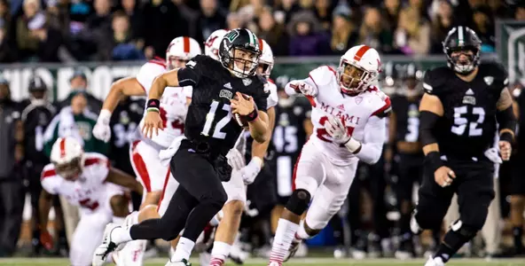 Rourke Finishes with Six Touchdowns, Leading Ohio Football to a 45-28 Win Over Miami Image