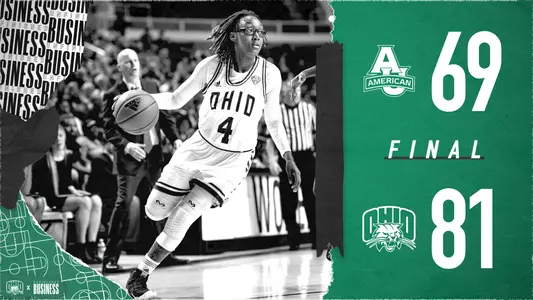Johnson Records First Ohio Triple-Double As Ohio Women's Basketball Defeats American, 81-69 Image
