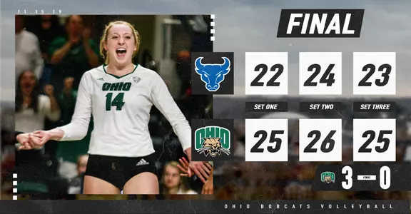 Ohio Volleyball Clinches MAC Tournament Spot with Sweep of Buffalo Image
