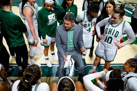 Ohio Women's Basketball Clinches First Round Bye in MAC Tournament With 70-66 Win Over Miami Image