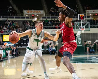 Ohio Men's Basketball Sends Seniors Off with 66-57 Victory over Miami Image