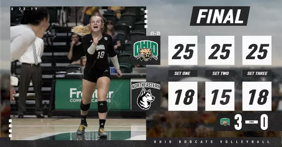 Ohio Volleyball Sweeps Northeastern Image