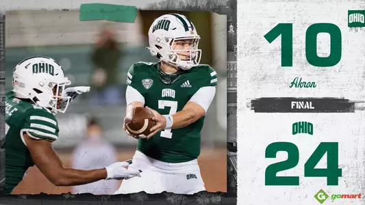 Tuggle, Takeaways Help Ohio Football Topple Akron for First Win Image