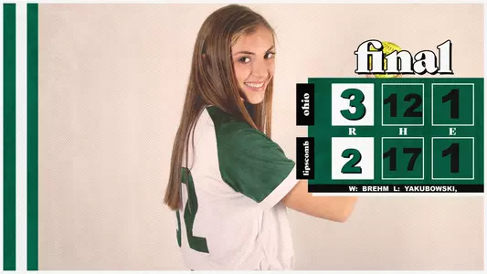 Yun, Brehm Lead Ohio Softball to 3-2 Win Over Lipscomb in 15 innings Image