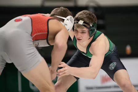 Three Bobcats Still Standing After Opening Day of 2021 MAC Wrestling Championships Image