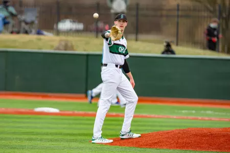 Joe Rock prepares to start off an inning