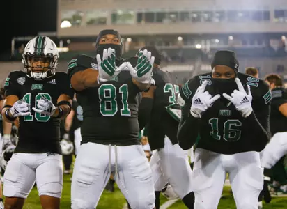 Ohio football after defeating CMU at home for the first time since 2000