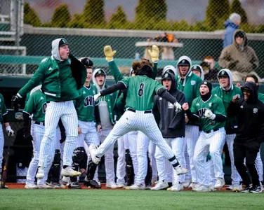 Cole Williams celebrating a home run against CMU
