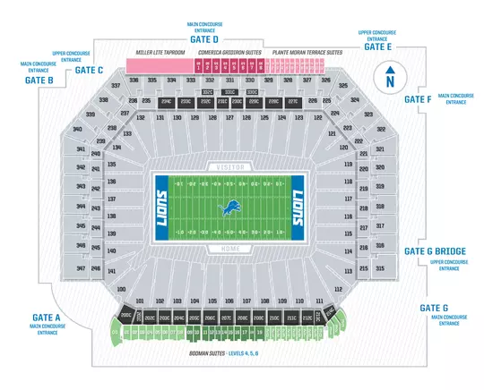 Ford Field Map
