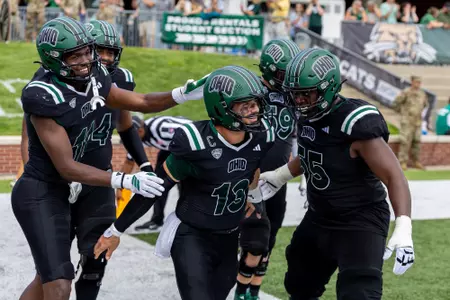 Parker Navarro, Rodney Harris II, Shed Rhodes Jr. and Jordon Jones | Sept. 27, 2025 vs. BGSU