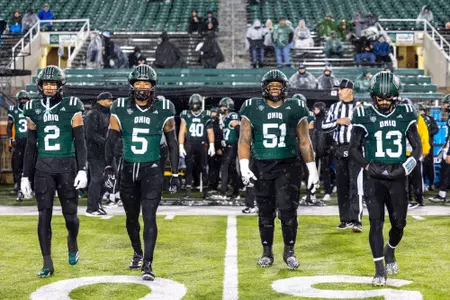 2025 captains walking out to coin toss for the final home game of the season | Nov. 18, 2025
