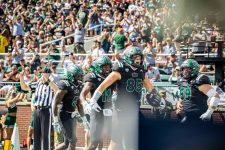 Mason Williams celebrating touchdown vs. BGSU | Sept. 27, 2025