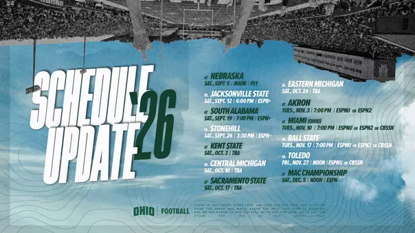 Ohio Football Schedule Update