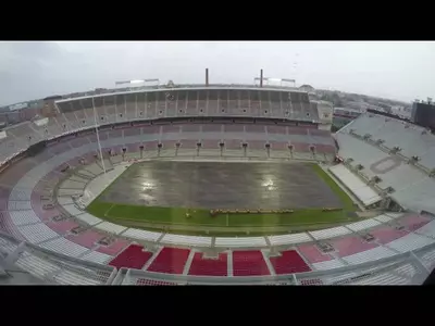 Ohio Stadium Reverts from Grass back to Turf after Soccer Match