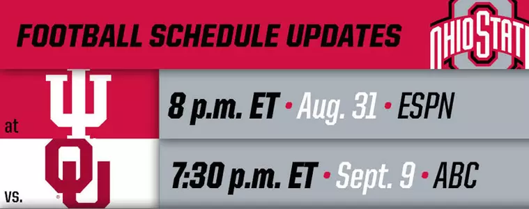 Two Ohio State Game Times & TV Networks Announced