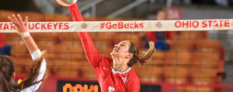 Schirmer Gets 1,000th Kill in Setback to No. 5 Nebraska