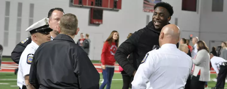 Buckeyes Unite Local Children with Police and Fire Departments