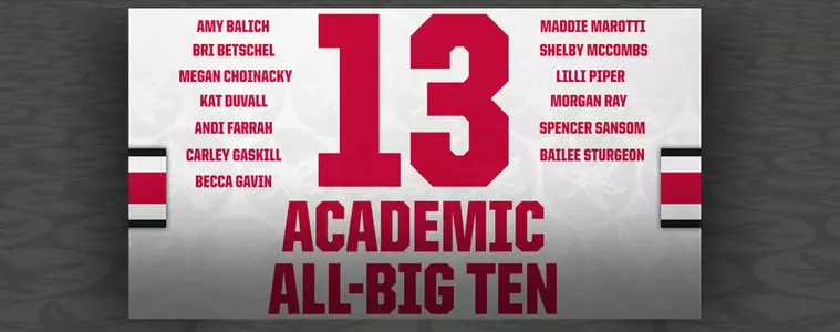 Thirteen Claim Academic All-Big Ten Honors