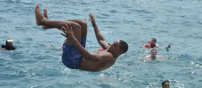 Buckeyes Discuss Catamaran Excursion