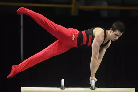 Alec Yoder Wins B1G Pommel Horse Championship
