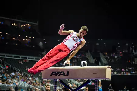 Alum Alec Yoder Wins Pommel Horse Title at Winter Cup