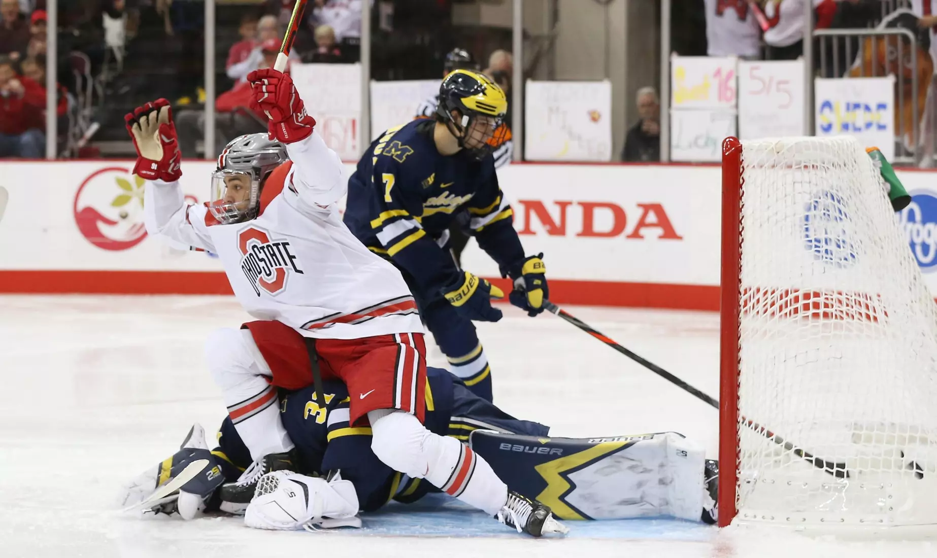 No. 13 Buckeyes Rally to Down Michigan, 3-2