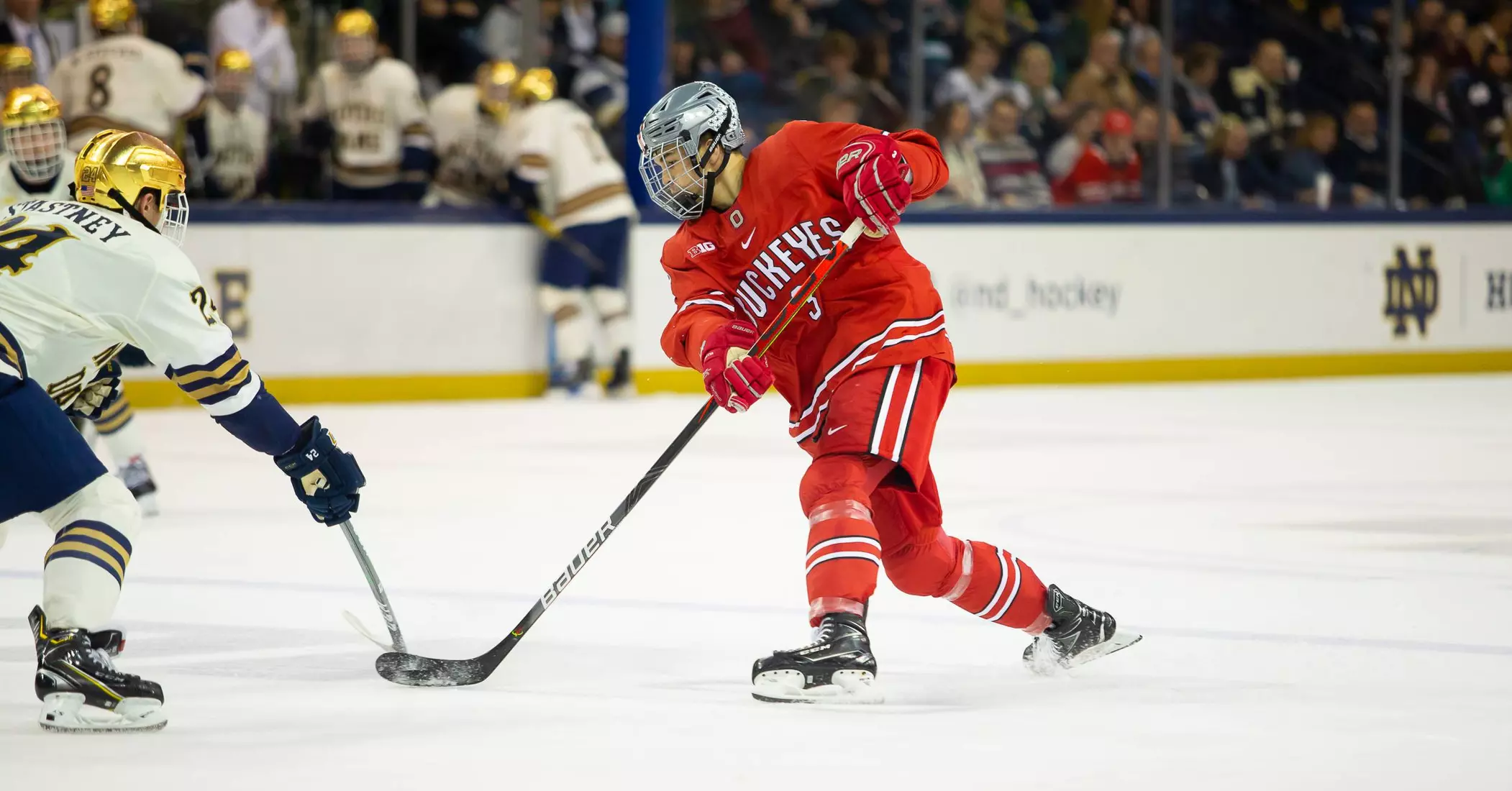 No. 9/8 Buckeyes Drop 2-1 Game at No. 5 Notre Dame