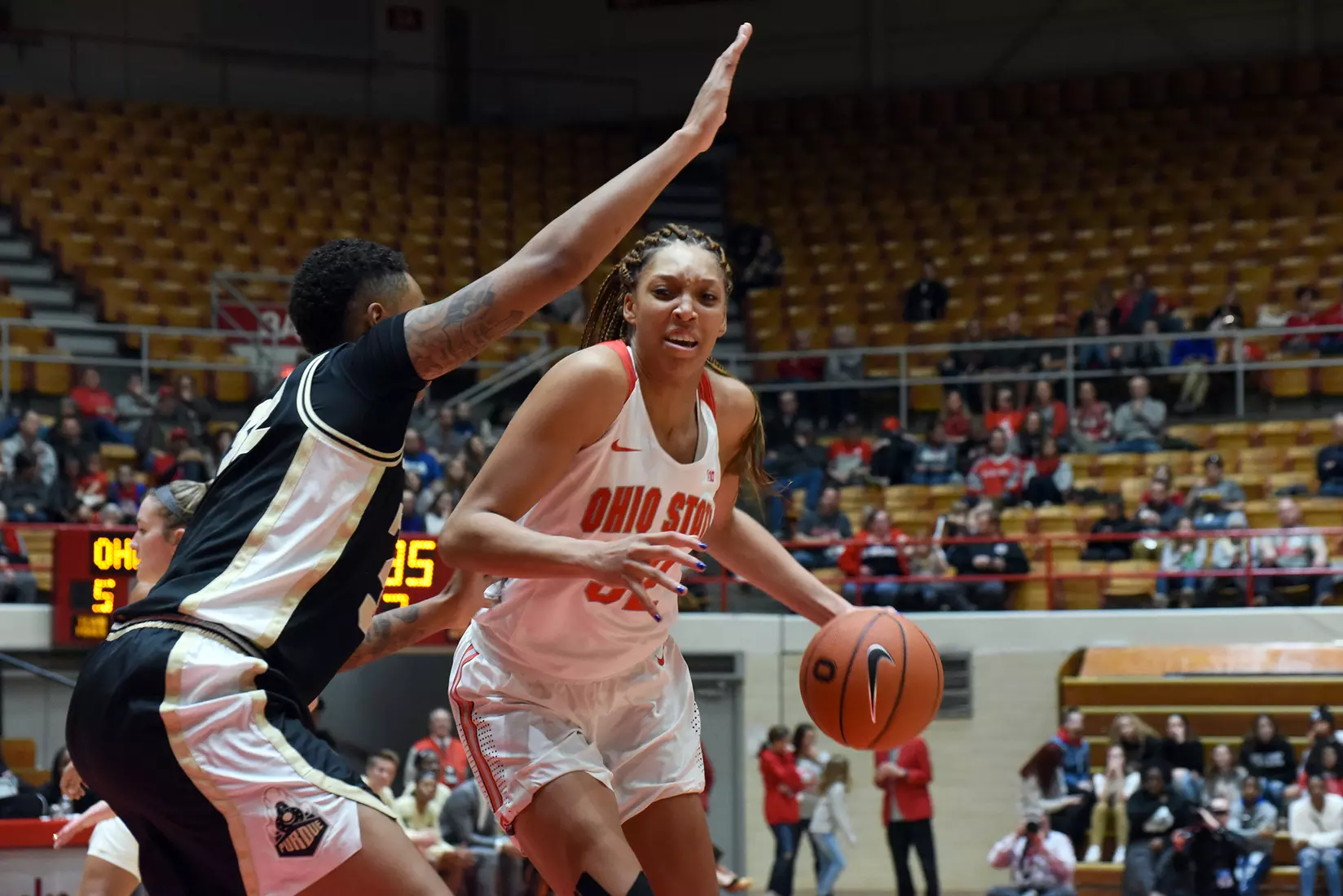 Buckeyes Fall in B1G Opener to Purdue 66-50